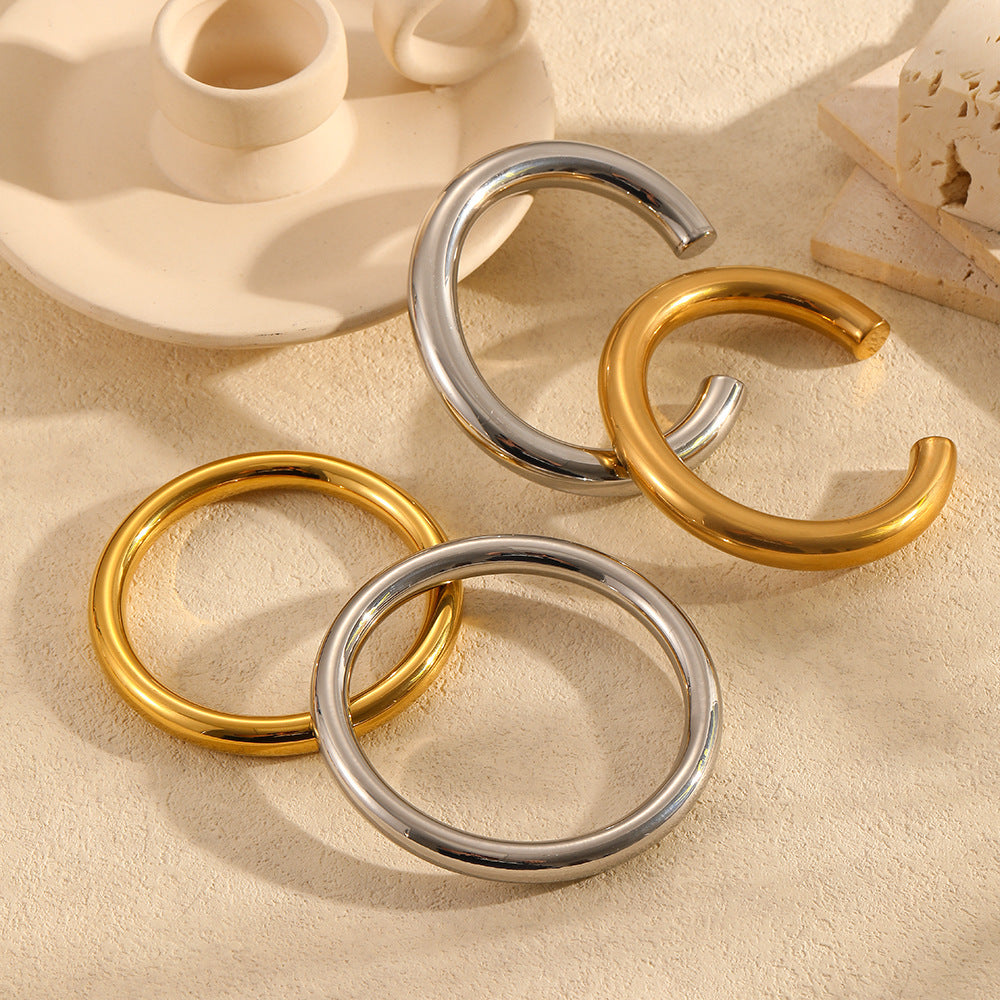 Simple Glossy Titanium Steel Bracelet For Women Does Not Fade - FASHIONKULTUR