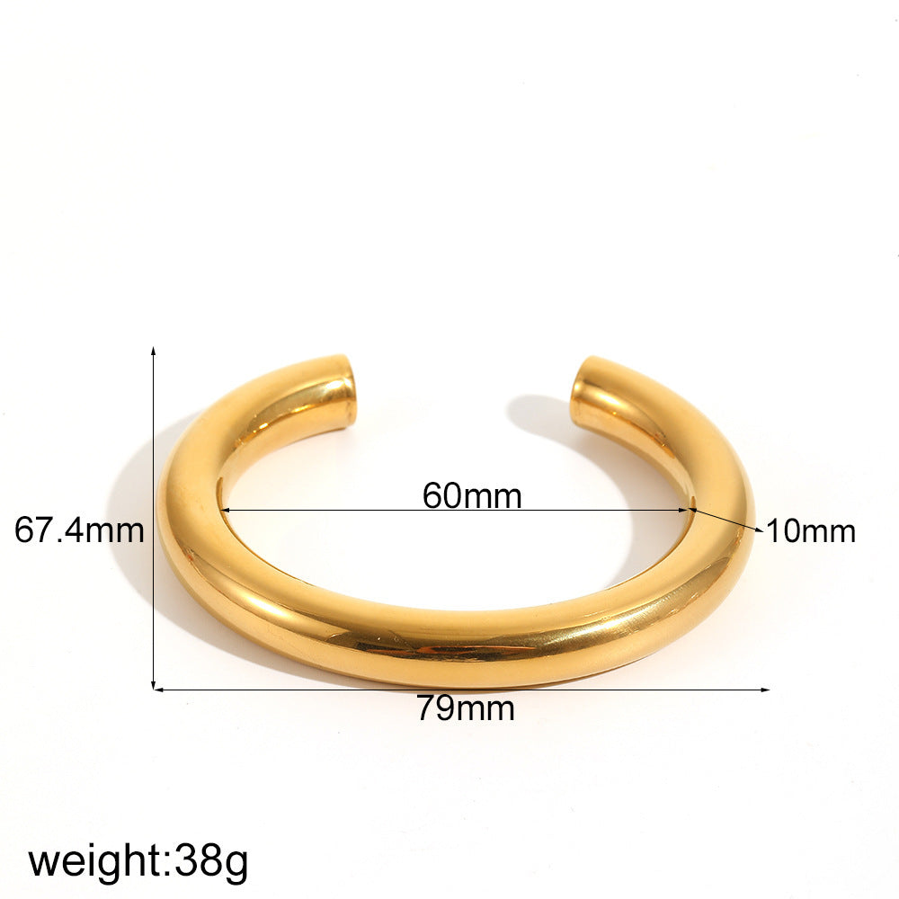 Simple Glossy Titanium Steel Bracelet For Women Does Not Fade - FASHIONKULTUR