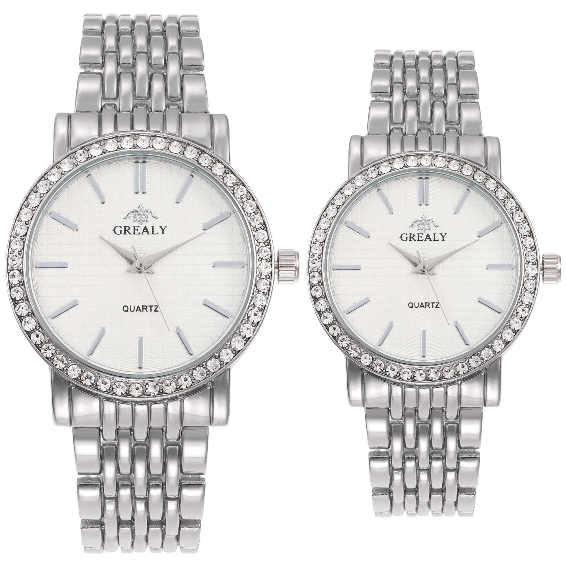 Men's And Women's Simple Casual Quartz Watch With Steel Strap And Diamond - FASHIONKULTUR