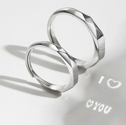 S925 Sterling Silver Rings By Light Reflect Show Surprise Love Pattern Surface Hidden New Jewelry Romantic Party Gift Wedding Engagement - FASHIONKULTUR