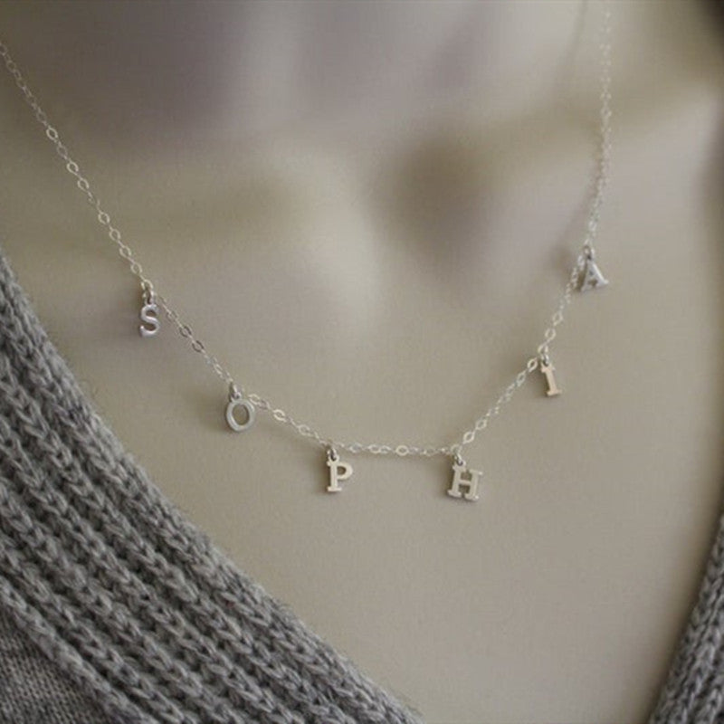 Women's Personalized Name Pendant Necklace, Necklace, Initial Chain, Friendship Gift - FASHIONKULTUR