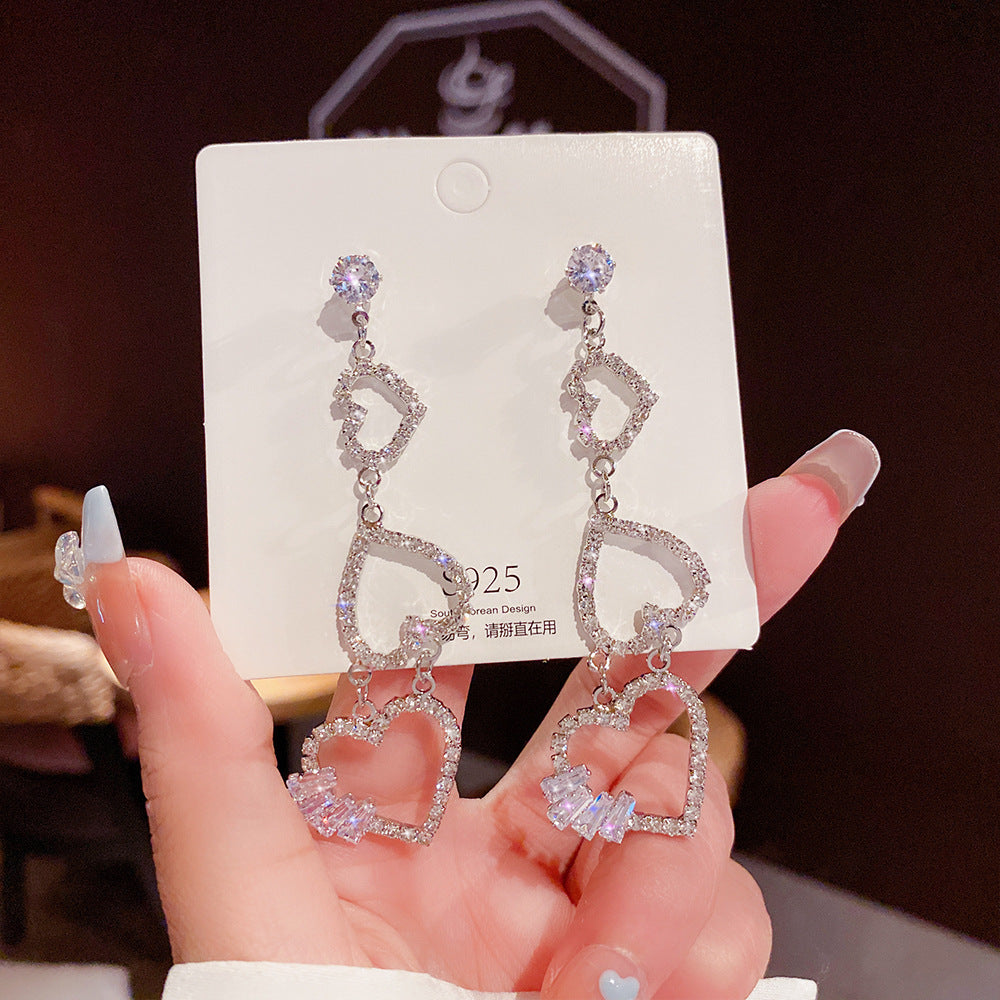 Sterling Silver Needle Light Luxury Pearl Earrings Graceful Personality - FASHIONKULTUR