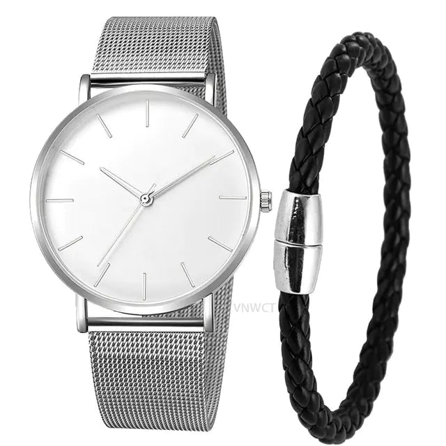 Ultra-Thin Magnetic Mesh Sport Watch - FASHIONKULTUR