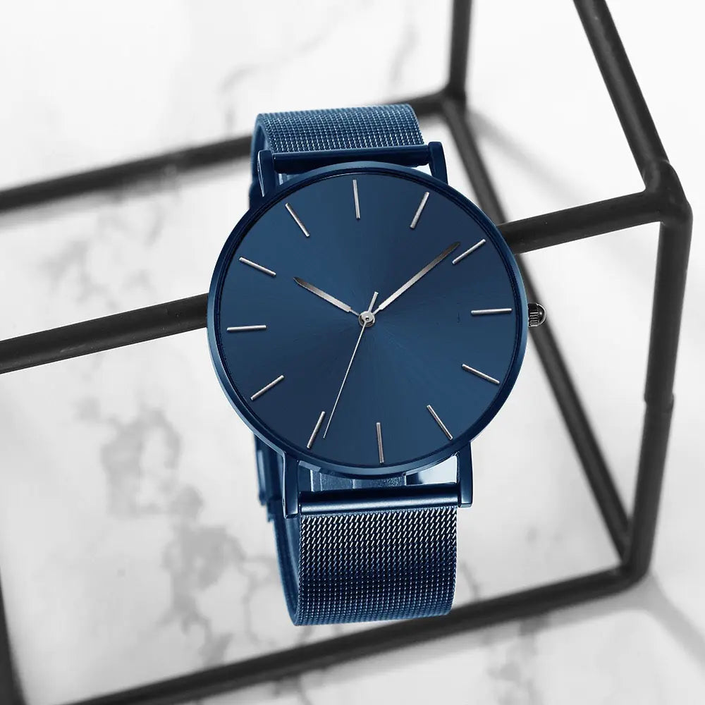 Ultra-Thin Magnetic Mesh Sport Watch - FASHIONKULTUR