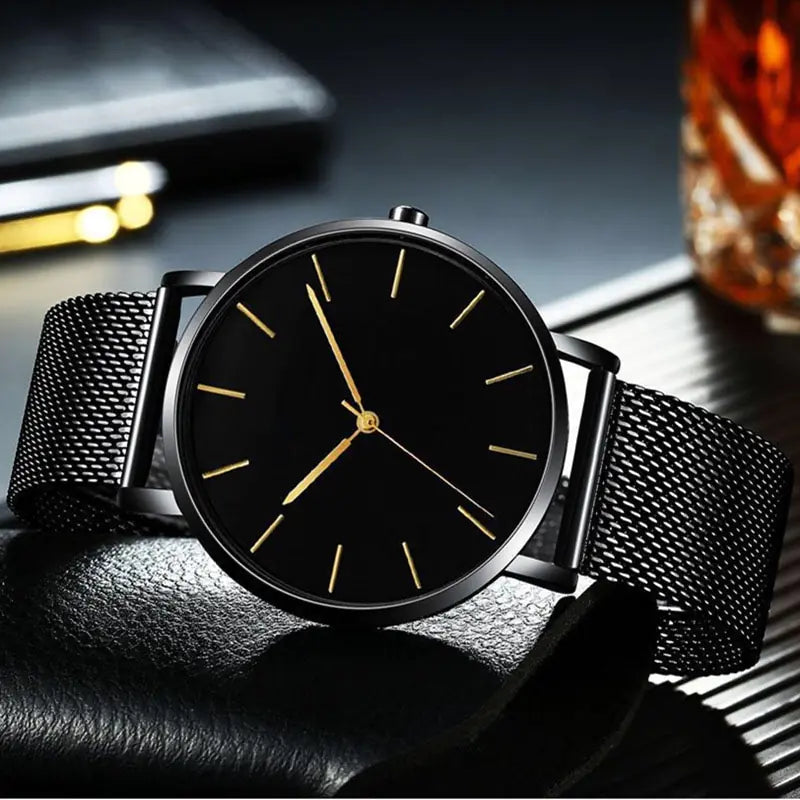 Ultra-Thin Magnetic Mesh Sport Watch - FASHIONKULTUR