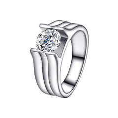 S925 Fashion High-grade Irregular White Zircon Ring - FASHIONKULTUR