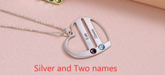 DIY Custom Engraved Name S925 Silver Diamond Necklace