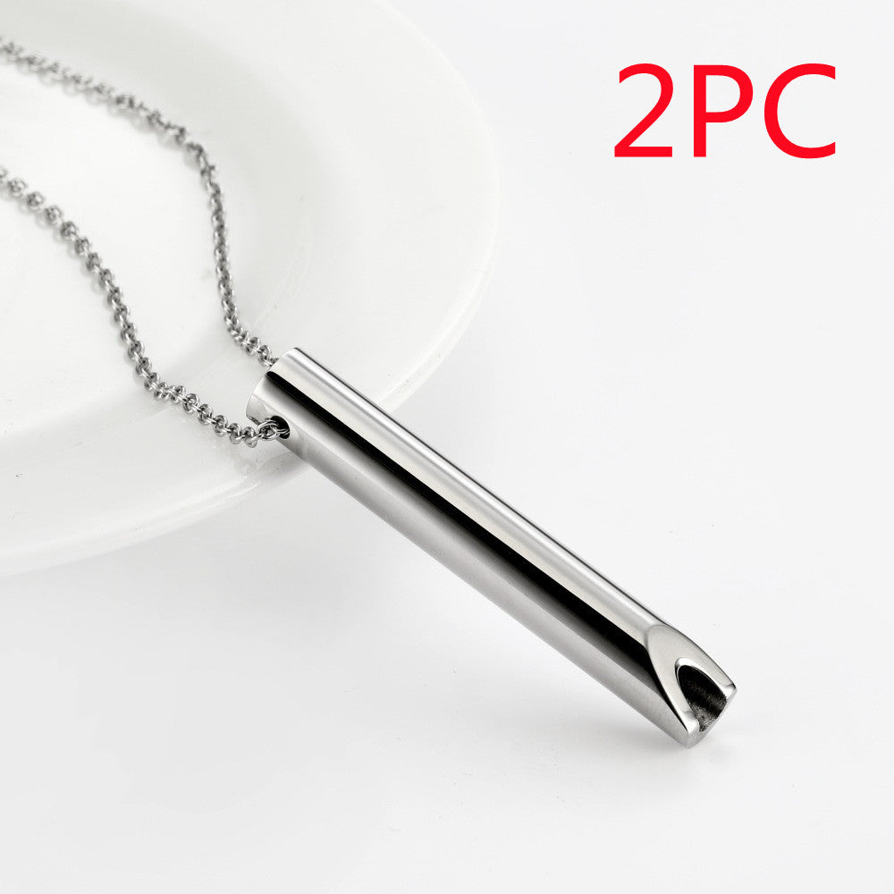 Breathing Necklace Adjustable Breathing Relieve Pressure Ornament Stainless Steel Decompression Jewelry - FASHIONKULTUR