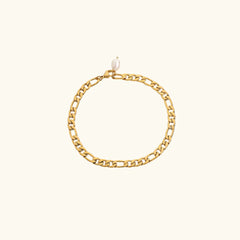 Retro 18K Gold Cross Fine Feet Chain For Women