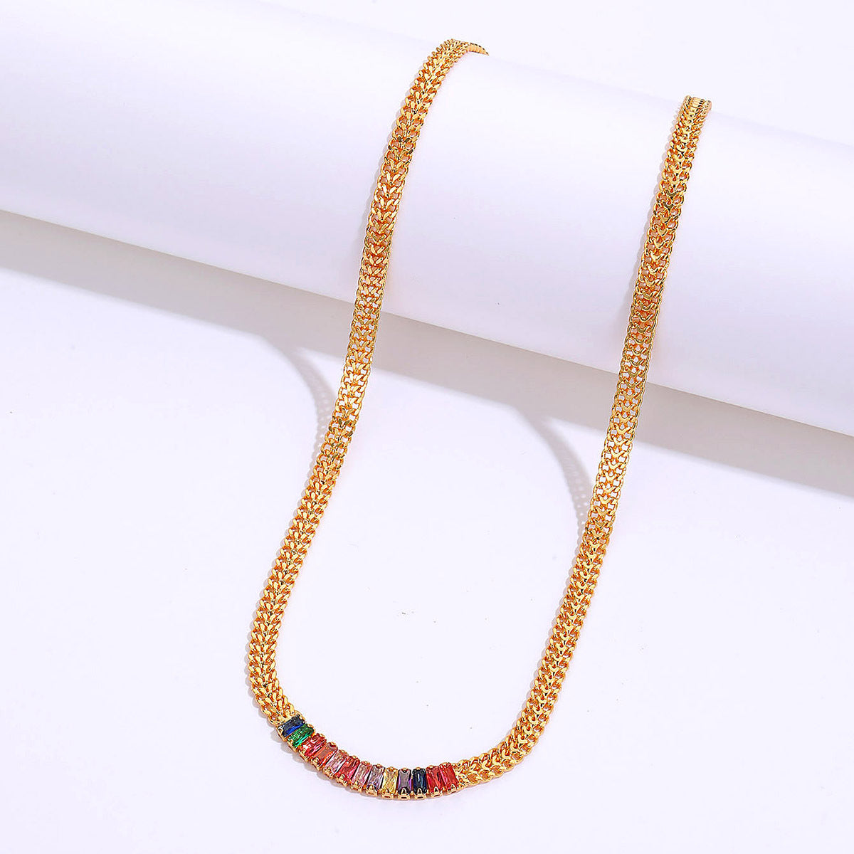 Women's New Colored Diamond Clavicle Chain - FASHIONKULTUR