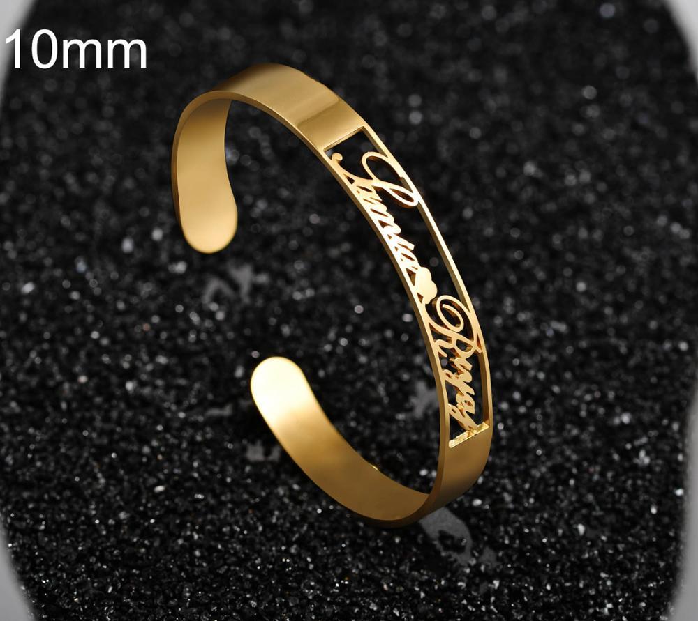 Customized Name Bracelet Personalized Custom Bangles Stainless Steel Jewelry - FASHIONKULTUR