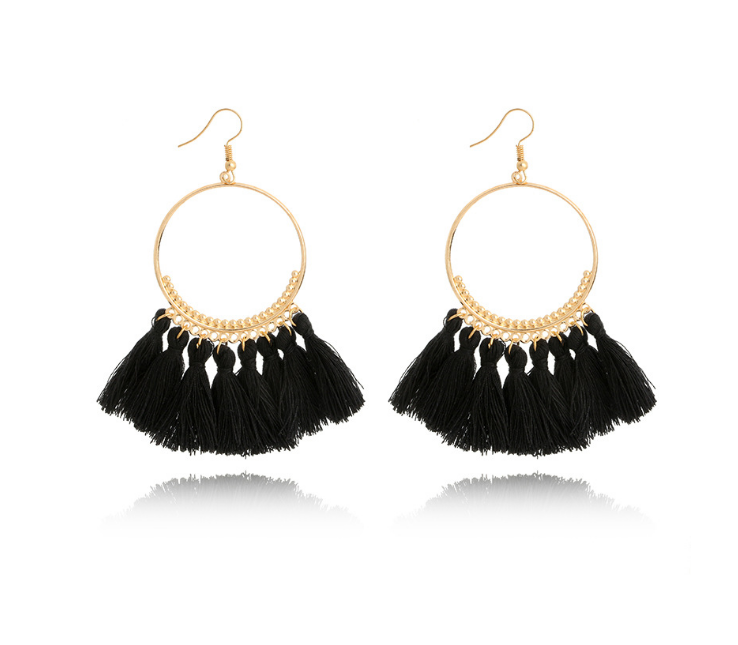 Big Round Drop Dangle Earrings - FASHIONKULTUR