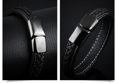 Black titanium steel bracelet - FASHIONKULTUR