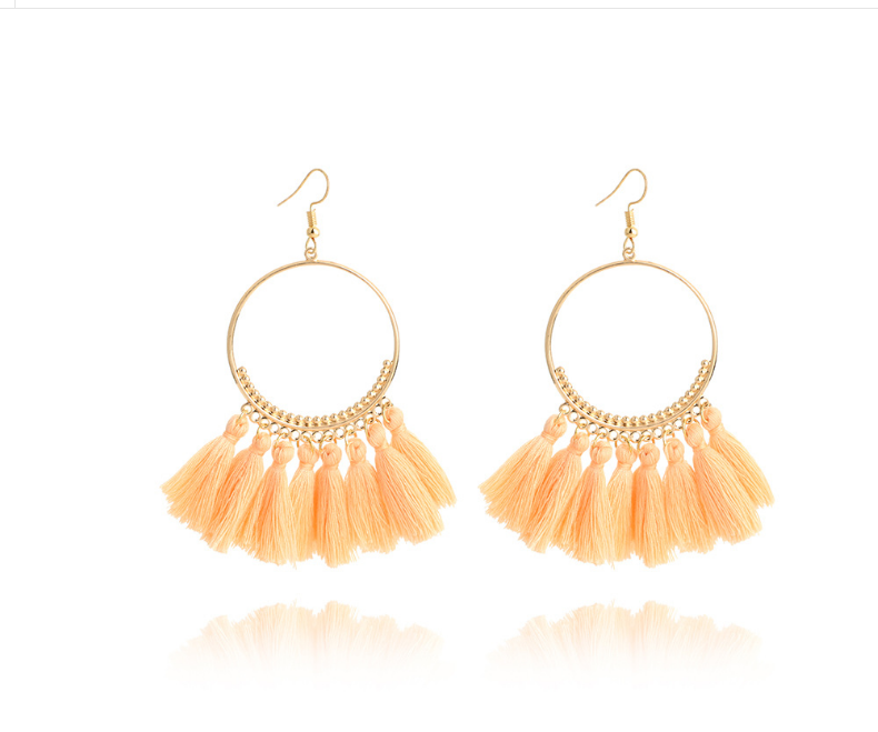 Big Round Drop Dangle Earrings - FASHIONKULTUR