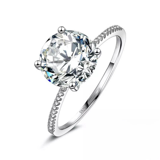 Six prongs 2.75 carat simulation diamond ring - FASHIONKULTUR