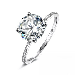 Six prongs 2.75 carat simulation diamond ring - FASHIONKULTUR