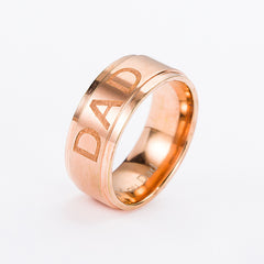 Monogram ring titanium steel ring - FASHIONKULTUR