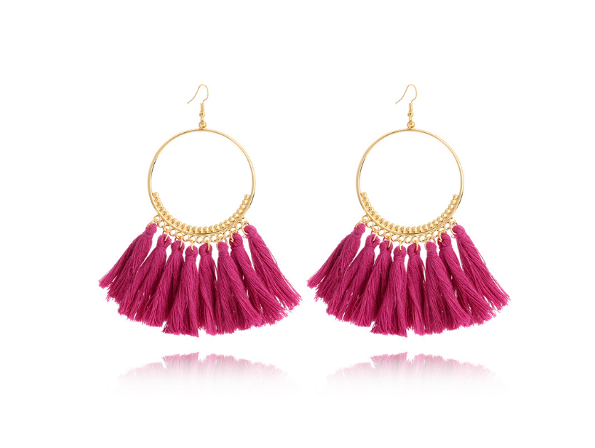 Big Round Drop Dangle Earrings - FASHIONKULTUR