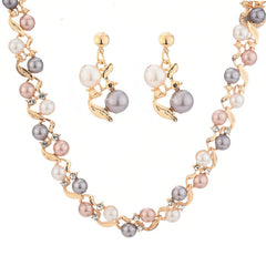 Necklace and Earrings Set Lady Temperament All-match Jewelry Set