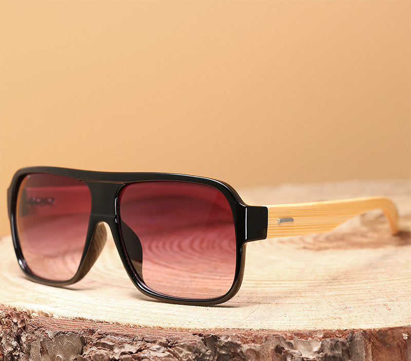 Wooden square sunglasses - FASHIONKULTUR