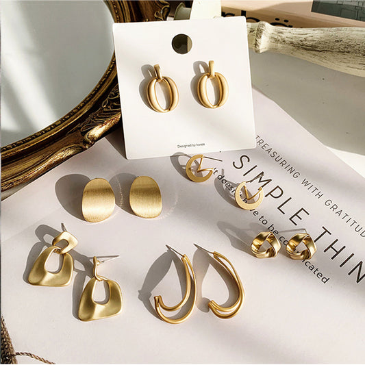 Metal high-quality earrings irregular earrings