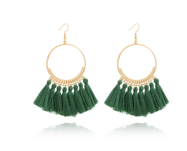 Big Round Drop Dangle Earrings - FASHIONKULTUR