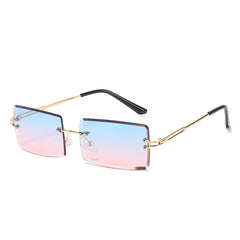 Fashion New Rimless Cut Edge Square Sunglasses - FASHIONKULTUR