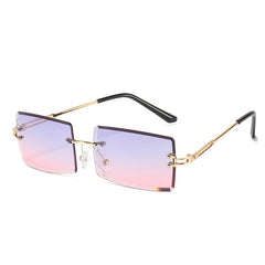 Fashion New Rimless Cut Edge Square Sunglasses - FASHIONKULTUR