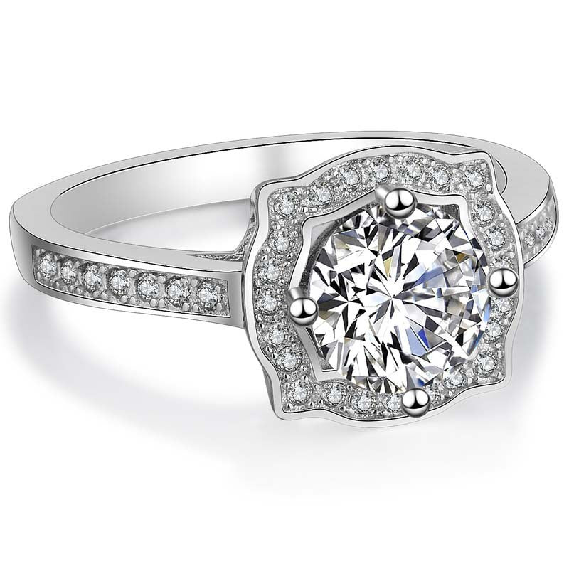 1.25 carat diamond ring in platinum - FASHIONKULTUR