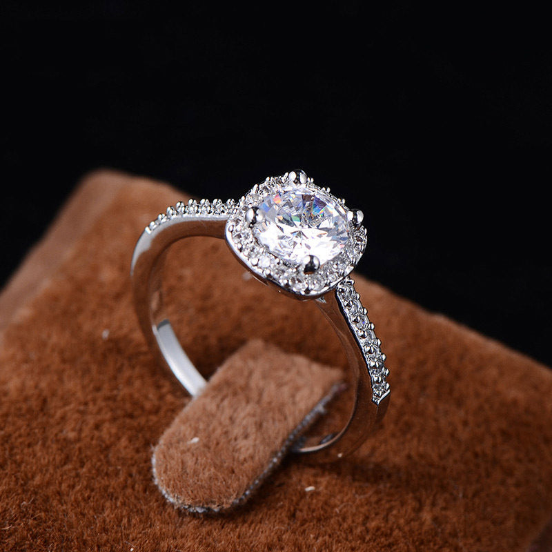 Wedding Rings for Women Silver Color Jewelry Luxury Rings Engagement Square Bague Cubic Zirconia - FASHIONKULTUR