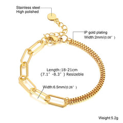 Ornament Extended Stainless Steel Bracelet Gold - FASHIONKULTUR