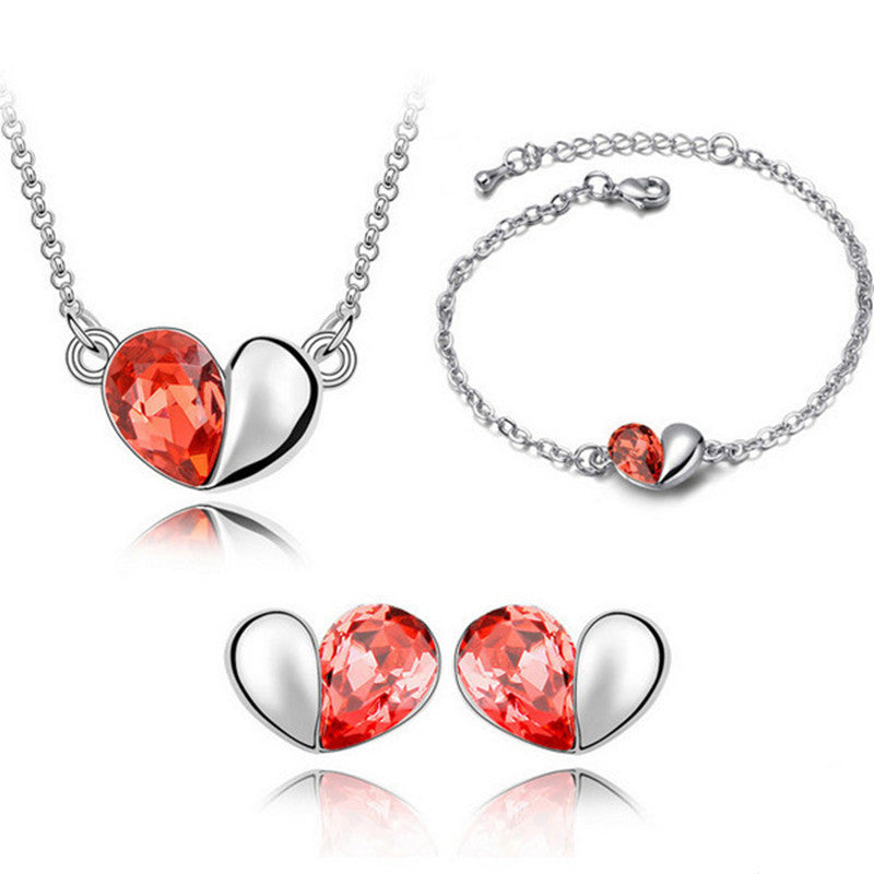 Crystal Heart Jewelry Set - FASHIONKULTUR