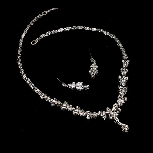 Zircon Simple Bridal Set - FASHIONKULTUR