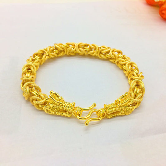 Gold bracelet for men gold plated 24K simulation jewelry bracelet - FASHIONKULTUR