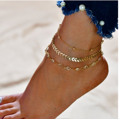 LETAPI Bohemian Beads Anklets for Women Boho Cubic Zirconia Anklet Ankle Bracelet on Leg Anklet Jewellery - FASHIONKULTUR