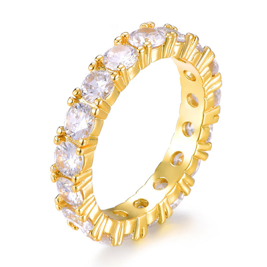 Hot Style Euramerican Gold-Plated Micro-Zircon Ring