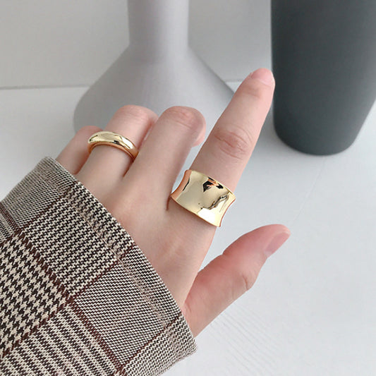 Big Wide Finger Ring Jewelries New Cool Large Geometric - FASHIONKULTUR