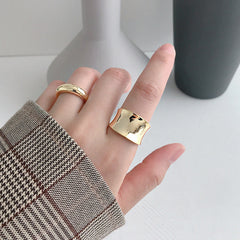 Big Wide Finger Ring Jewelries New Cool Large Geometric - FASHIONKULTUR