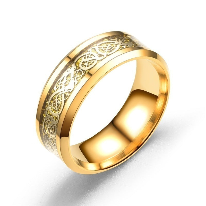 Zircon Gold Dragon Ring Ring For Couples - FASHIONKULTUR