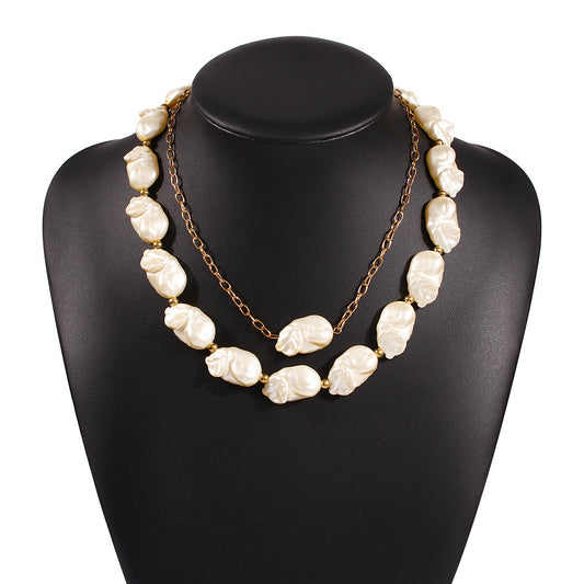 Holiday Style Irregular Pearl Necklace - FASHIONKULTUR