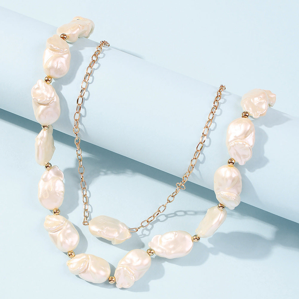 Holiday Style Irregular Pearl Necklace - FASHIONKULTUR