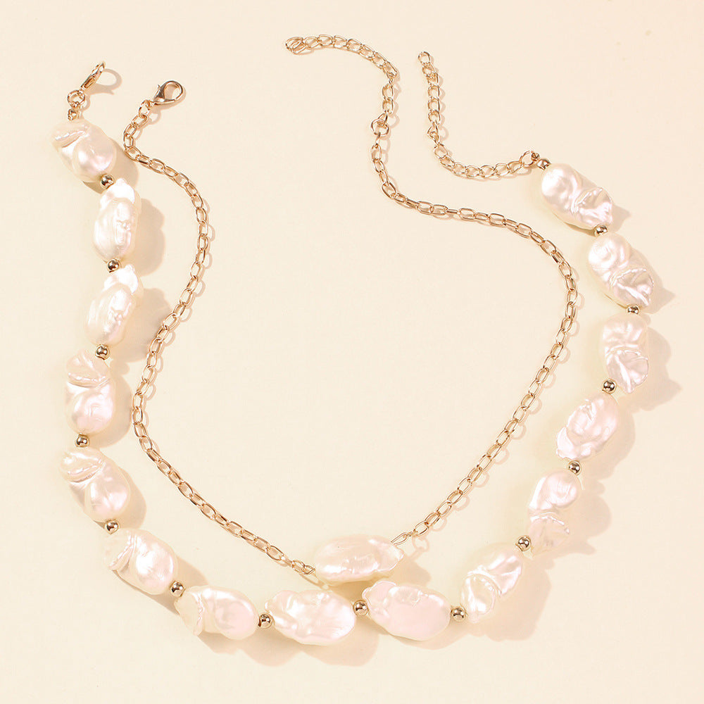 Holiday Style Irregular Pearl Necklace - FASHIONKULTUR