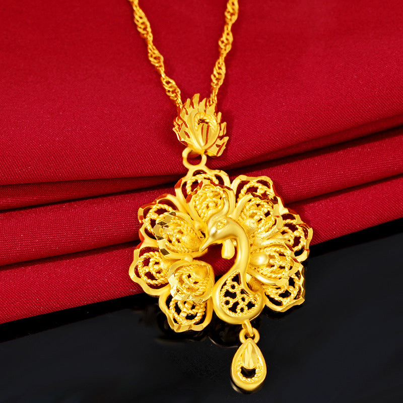 Pure Copper Gold-plated Peacock Pendant Korean Fashion Gold-plated Pendant Ladies Jewelry Jewelry - FASHIONKULTUR