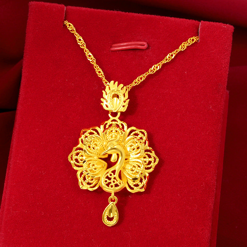 Pure Copper Gold-plated Peacock Pendant Korean Fashion Gold-plated Pendant Ladies Jewelry Jewelry - FASHIONKULTUR