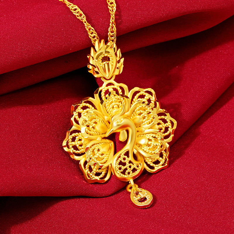 Pure Copper Gold-plated Peacock Pendant Korean Fashion Gold-plated Pendant Ladies Jewelry Jewelry - FASHIONKULTUR