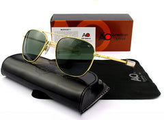 Sunglasses Men And Women Square Polarized Sunglasses Glass Lens Sunglasses - FASHIONKULTUR