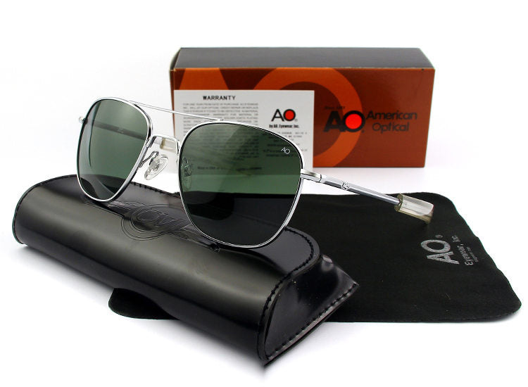 Sunglasses Men And Women Square Polarized Sunglasses Glass Lens Sunglasses - FASHIONKULTUR