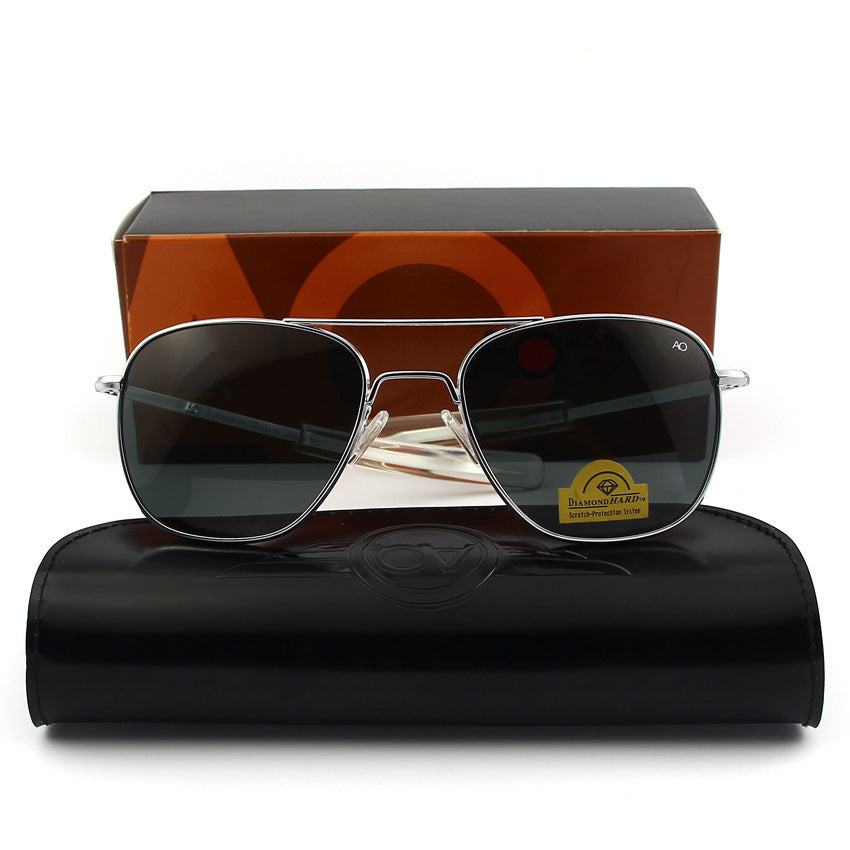 Sunglasses Men And Women Square Polarized Sunglasses Glass Lens Sunglasses - FASHIONKULTUR