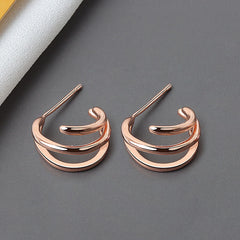 Personalized Simple Semicircle C-shaped Earrings Fashion All-match Earrings