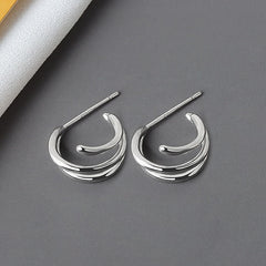 Personalized Simple Semicircle C-shaped Earrings Fashion All-match Earrings